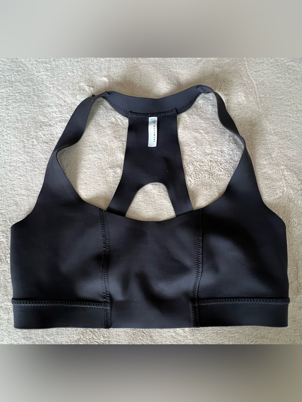 Free People Movement Black Racerback Sports Bra with Cutout Back